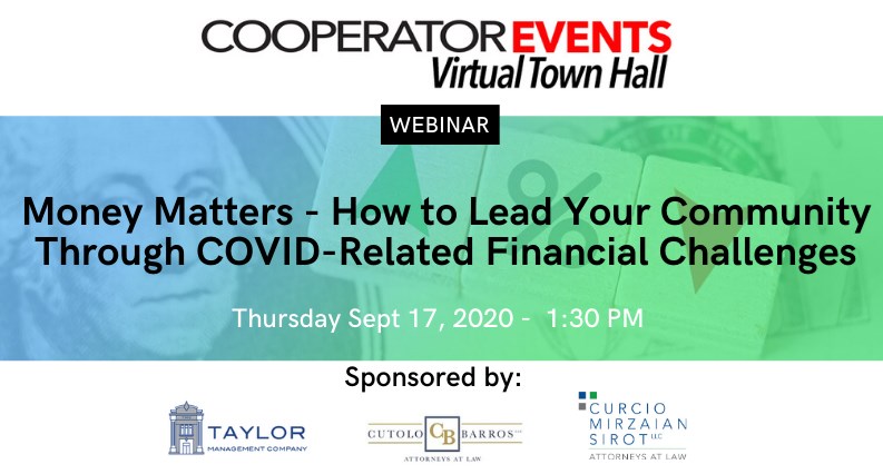 The Cooperator Event presents: Money Matters - How to Lead Your Community Through COVID-Related Financial Challenges