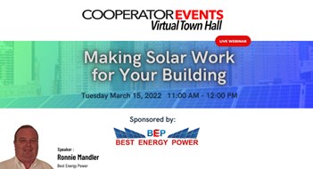 The CooperatorEvents Presents: Making Solar Work for Your Building - Cost Savings, Economic Incentives, Local Law Compliance, & Cleaner, Greener Energy The CooperatorEvents Presents: Making Solar Work for Your Building - Cost Savings, Economic Incentives, Local Law Compliance, & Cleaner, Greener Energy