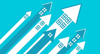 NY/NJ Metro's Rent-to-Price Ratio Has Renters in a Bind Real estate prices have grown exponentially, Vector illustration design concept in flat style