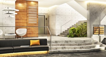 Functional Design for Common Spaces Entrance area in office building