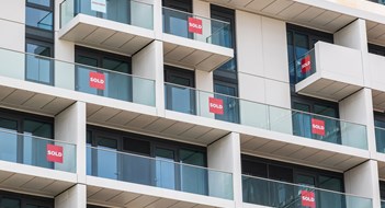 Home Sales North of NYC Continue to Decline in Q3 Brand new empty apartments with sold and available signs around Finsbury Park in London