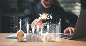 The Housing Market Going Into 2024 Savvy investor meticulously real estate weighs interest rates, investment opportunities, and loan options, seeking to maximize their financial well-being. banking, buy, debt, money, mortgage, business