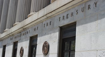 United States department of the treasury building in Washington D.C. 