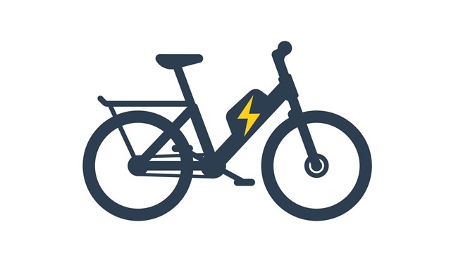 Electric bike, electro bicycle icon