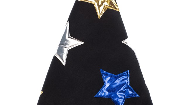 wizard cone hat isolated on white background