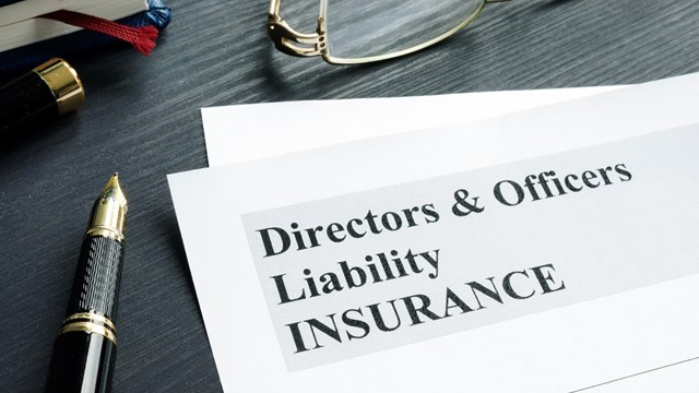Directors and Officers Liability D&O insurance application form.