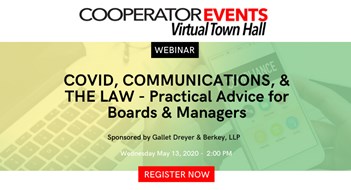 The Cooperator Events presents: COVID, Communications, & the Law - Practical Advice for Boards & Managers